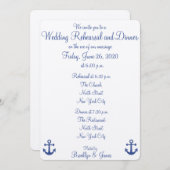 Invitations de Mariage nautique (Devant / Derrière)