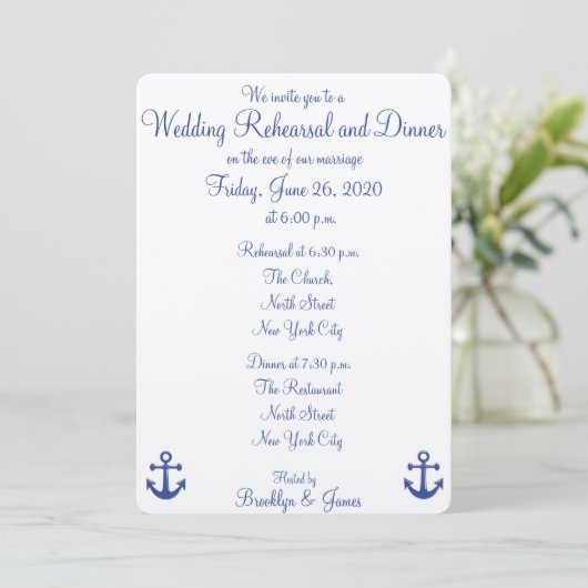 Invitations de Mariage nautique (Debout devant)