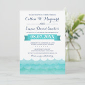 Invitations de mariage nautique en mer (Debout devant)