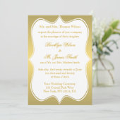 Invitations de mariage nautique Gold Compass (Debout devant)