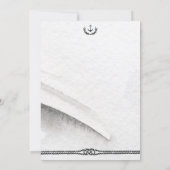 Invitations De Mariage Nautique Gris Et Blanc (Dos)
