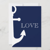 Invitations De Mariage Nautiques À La Marine (Dos)