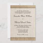 Invitations de mariage noir à la frontière de Burl (Devant)