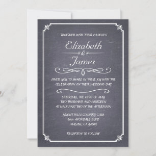 Invitations de mariage noir et blanc