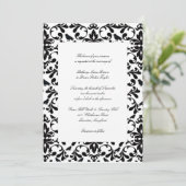 Invitations de mariage noir et blanc (Debout devant)
