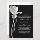 Invitations de mariage noir et blanc (Devant / Derrière)