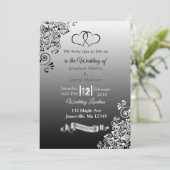 Invitations de mariage noir et blanc (Debout devant)