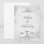 Invitations de mariage noir et blanc (Devant / Derrière)