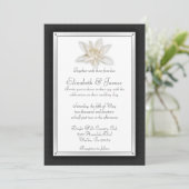 Invitations De Mariage Noir Et Blanc (Debout devant)