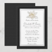 Invitations De Mariage Noir Et Blanc (Devant / Derrière)
