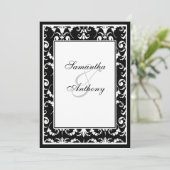 Invitations de mariage noir et blanc (Debout devant)