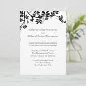 Invitations De Mariage Noir Et Blanc (Debout devant)