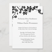 Invitations De Mariage Noir Et Blanc (Devant / Derrière)