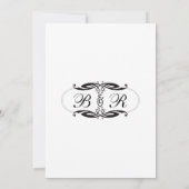 Invitations de mariage noir et blanc Art déco (Dos)