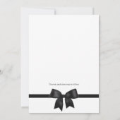 Invitations De Mariage Noir Et Blanc Avec Bow (Dos)