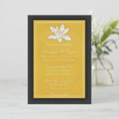 Invitations De Mariage Noir Et Or (Debout devant)
