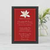 Invitations De Mariage Noir Et Rouge (Debout devant)