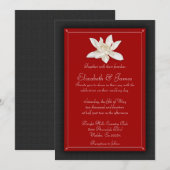 Invitations De Mariage Noir Et Rouge (Devant / Derrière)