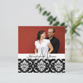 Invitations de mariage Nom du monogramme Nom du mo (Debout devant)