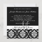 Invitations de mariage Nom du monogramme Nom du mo (Dos)