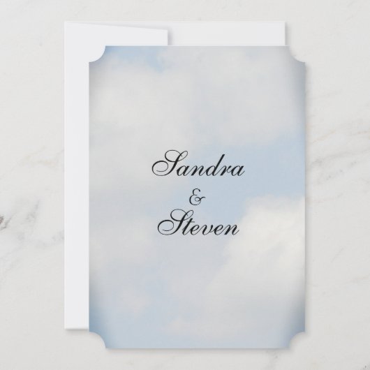 Invitations de mariage nuage (Dos)