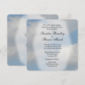 Invitations de mariage nuage (Devant / Derrière)