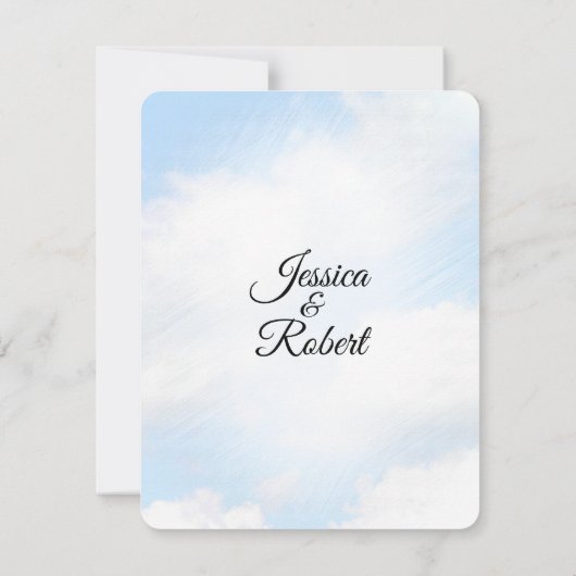 Invitations de mariage nuages (Dos)