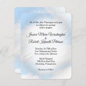 Invitations de mariage nuages (Devant / Derrière)
