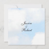 Invitations de mariage nuages (Dos)