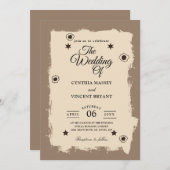 invitations de mariage occidentales (Devant / Derrière)