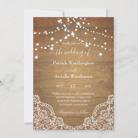 Invitations de mariage occidentales (Devant)