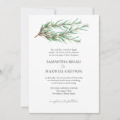 Invitations de mariage officielles Botaniques rust (Devant)