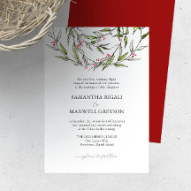 Invitations de mariage officielles Végétation bota