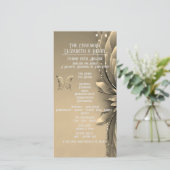 Invitations de mariage or élégant (Debout devant)