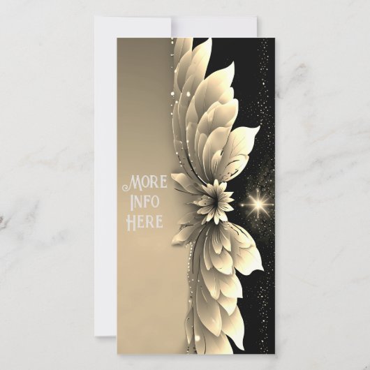 Invitations de mariage or élégant (Dos)