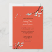 Invitations de mariage orange (Devant)