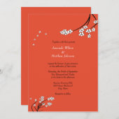 Invitations de mariage orange (Devant / Derrière)