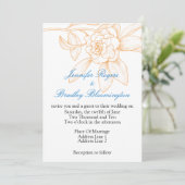 Invitations De Mariage Orange Et Bleu (Debout devant)
