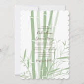 Invitations de mariage oriental élégant en bambou (Devant)