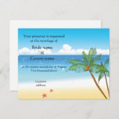 Invitations de mariage ou partie tropicales de (Devant / Derrière)