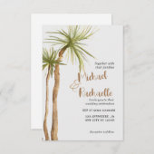 Invitations de mariage Palm Destination (Devant / Derrière)