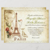 Invitations de mariage PARIS (Devant / Derrière)