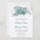 Invitations de mariage Peacock vintage (Devant)