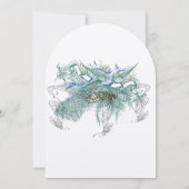 Invitations de mariage Peacock vintage (Dos)