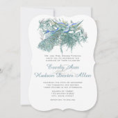 Invitations de mariage Peacock vintage (Devant)