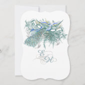 Invitations de mariage Peacock vintage (Dos)