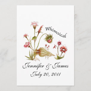 Invitations De Mariage Peintes Fleurs Sauvages