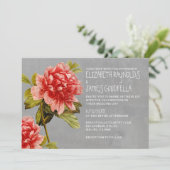 Invitations de mariage Peony (Debout devant)