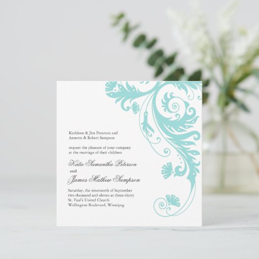 Invitations de mariage personnalisables (Debout devant)