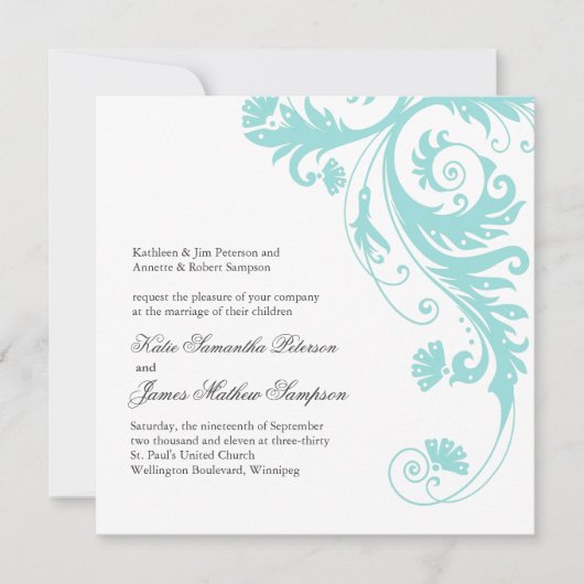 Invitations de mariage personnalisables (Devant)